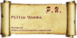 Pillis Uzonka névjegykártya